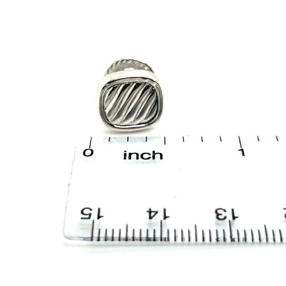 David Yurman Estate PC Tuxedo Button Set Sterling Silver DY413 - Picture 8 of 11